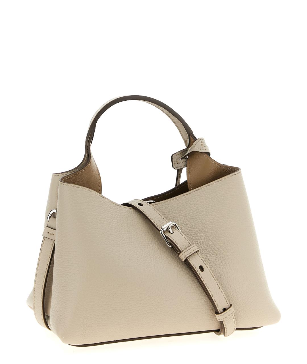 TOD'S Бежевая кожаная сумка тоут, фото 2