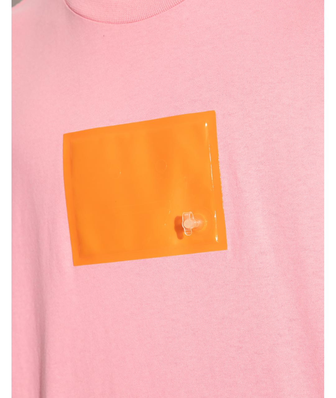 ACNE STUDIOS Розовая вискозная футболка, фото 5