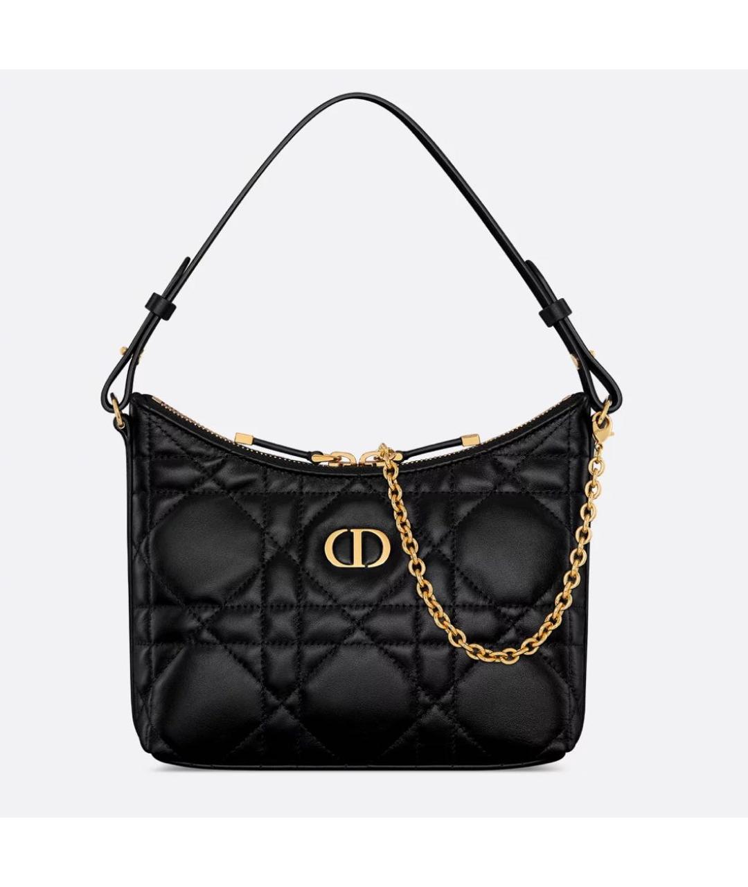 CHRISTIAN DIOR Черная кожаная сумка с короткими ручками, фото 5