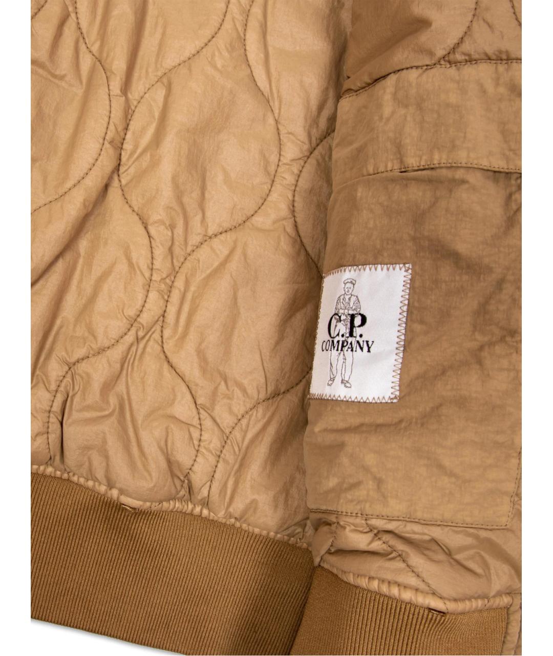 CP COMPANY Бежевая полиамидовая куртка, фото 4