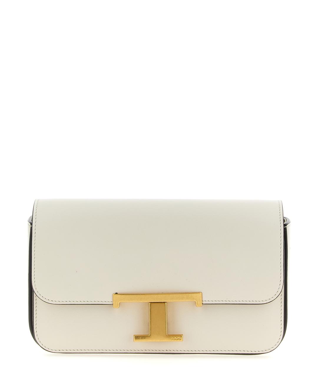 TOD'S Бежевая кожаная сумка через плечо, фото 1