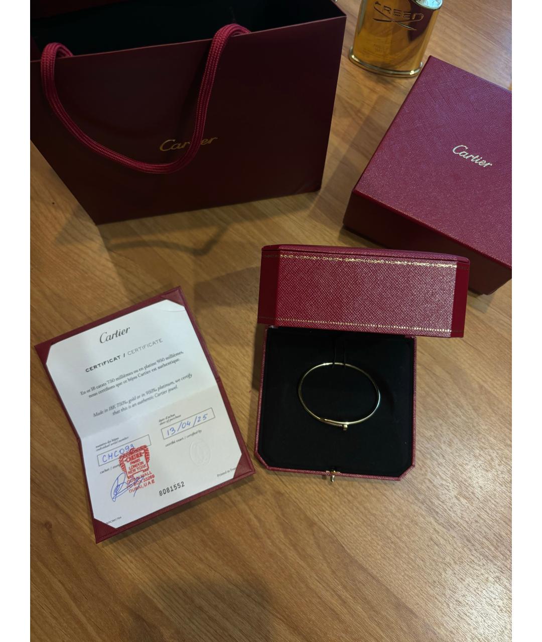 CARTIER Золотой браслет из желтого золота, фото 4