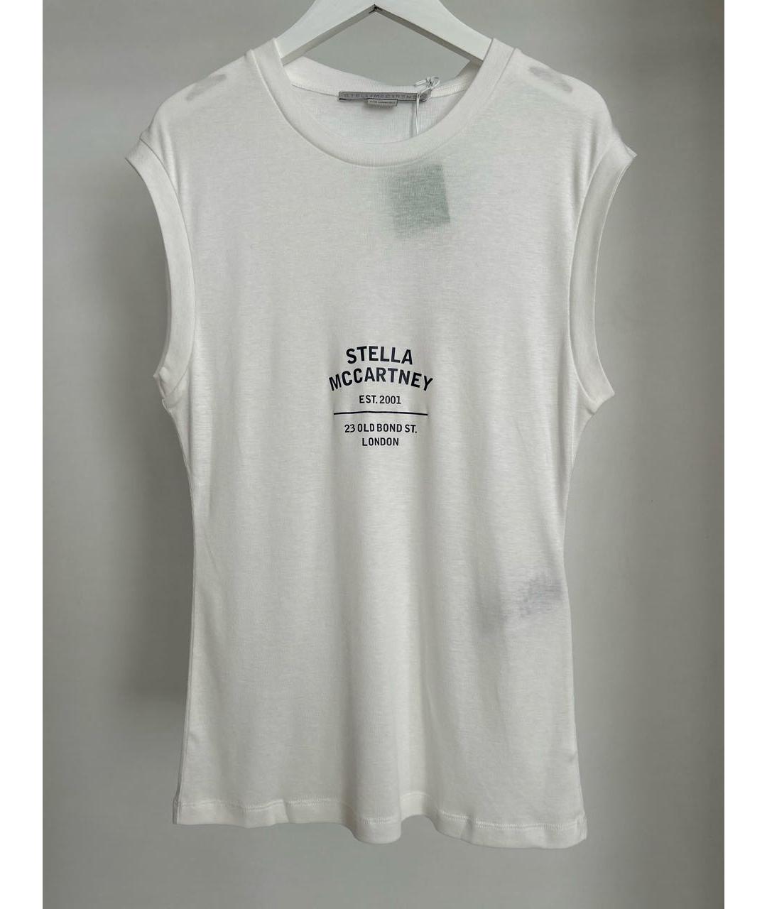 STELLA MCCARTNEY Белая хлопко-эластановая майка, фото 8