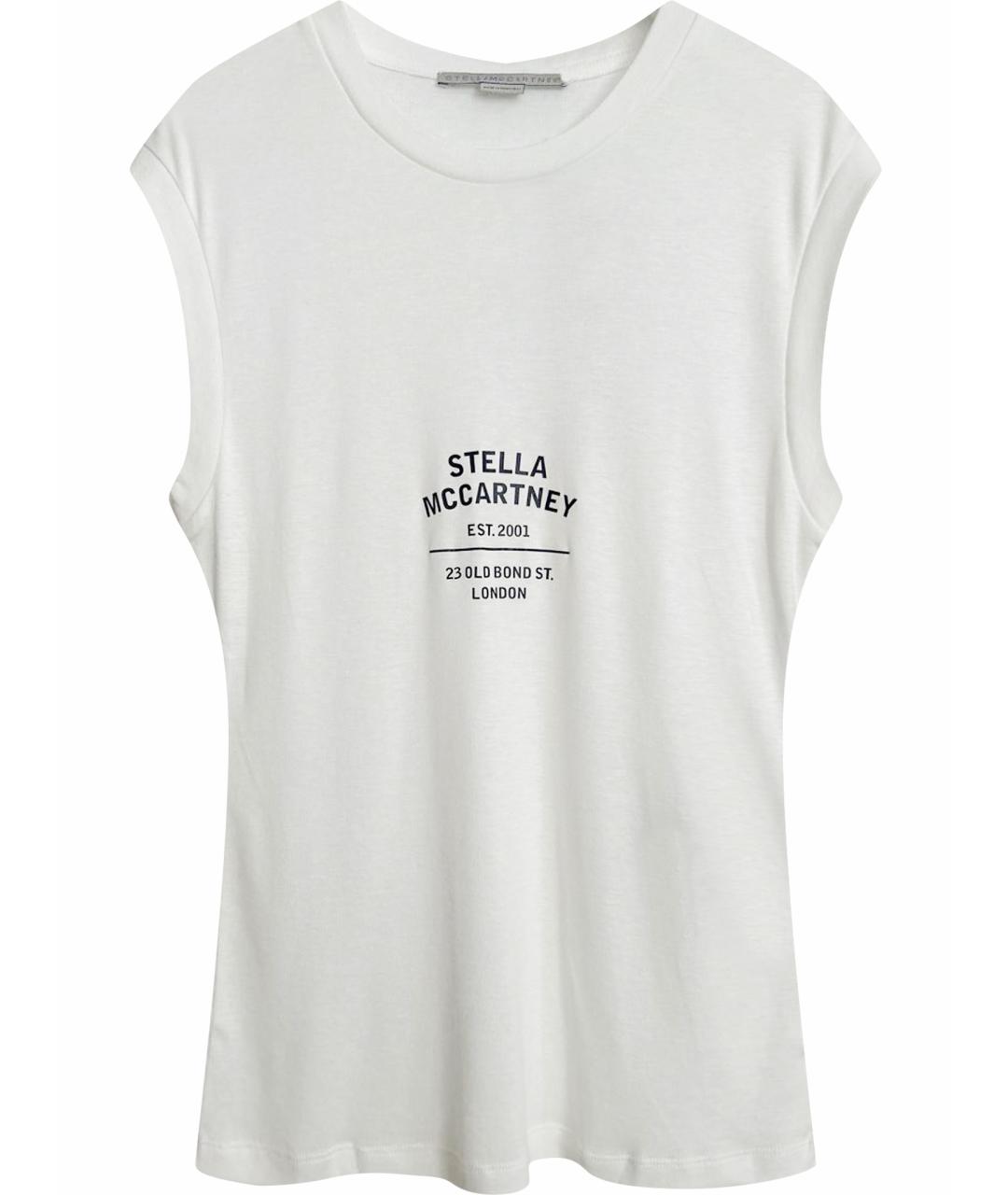 STELLA MCCARTNEY Белая хлопко-эластановая майка, фото 1
