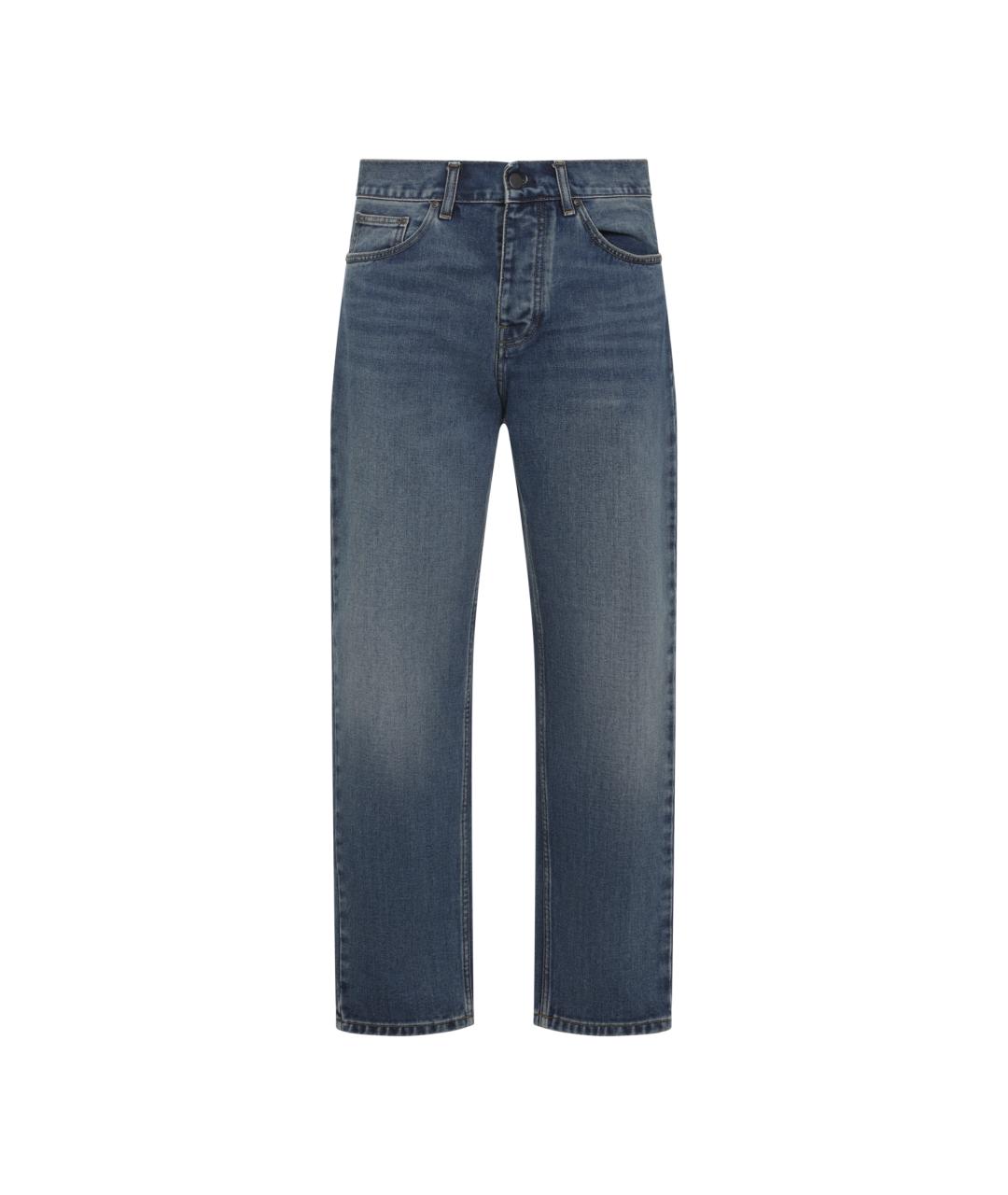 CARHARTT WIP Синие хлопковые прямые джинсы, фото 1