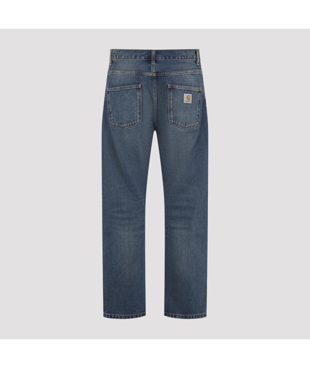 CARHARTT WIP Синие хлопковые прямые джинсы, фото 2