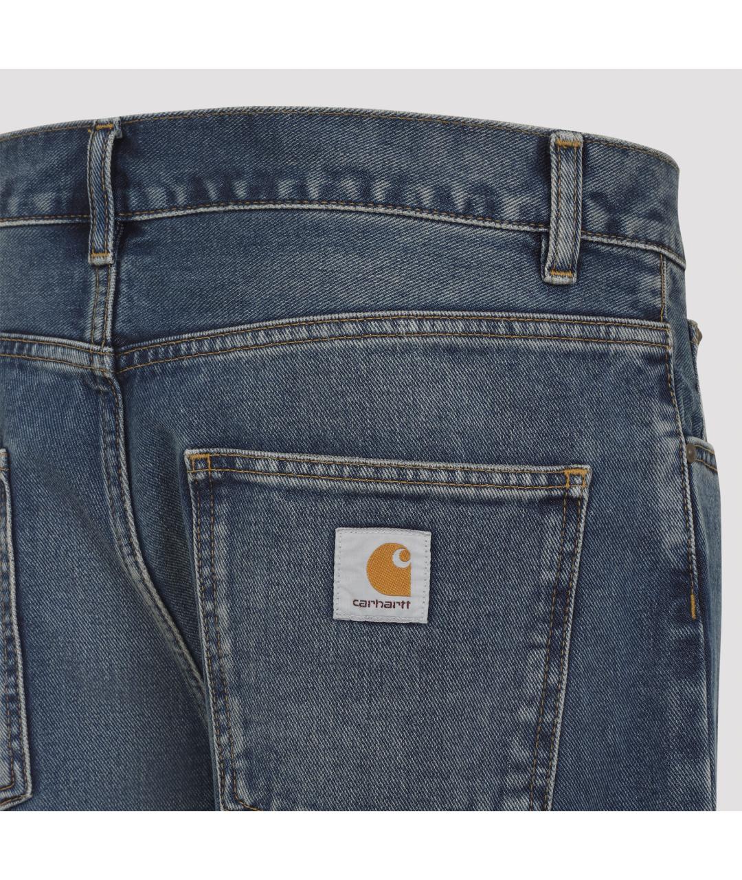 CARHARTT WIP Синие хлопковые прямые джинсы, фото 3