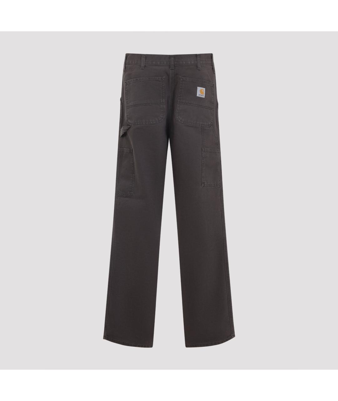 CARHARTT WIP Коричневые хлопковые повседневные брюки, фото 2