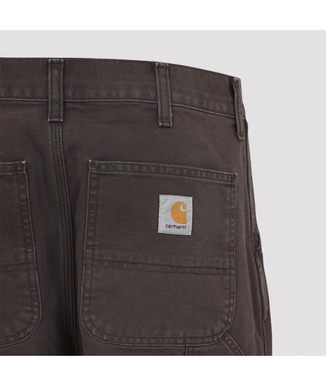CARHARTT WIP Коричневые хлопковые повседневные брюки, фото 3