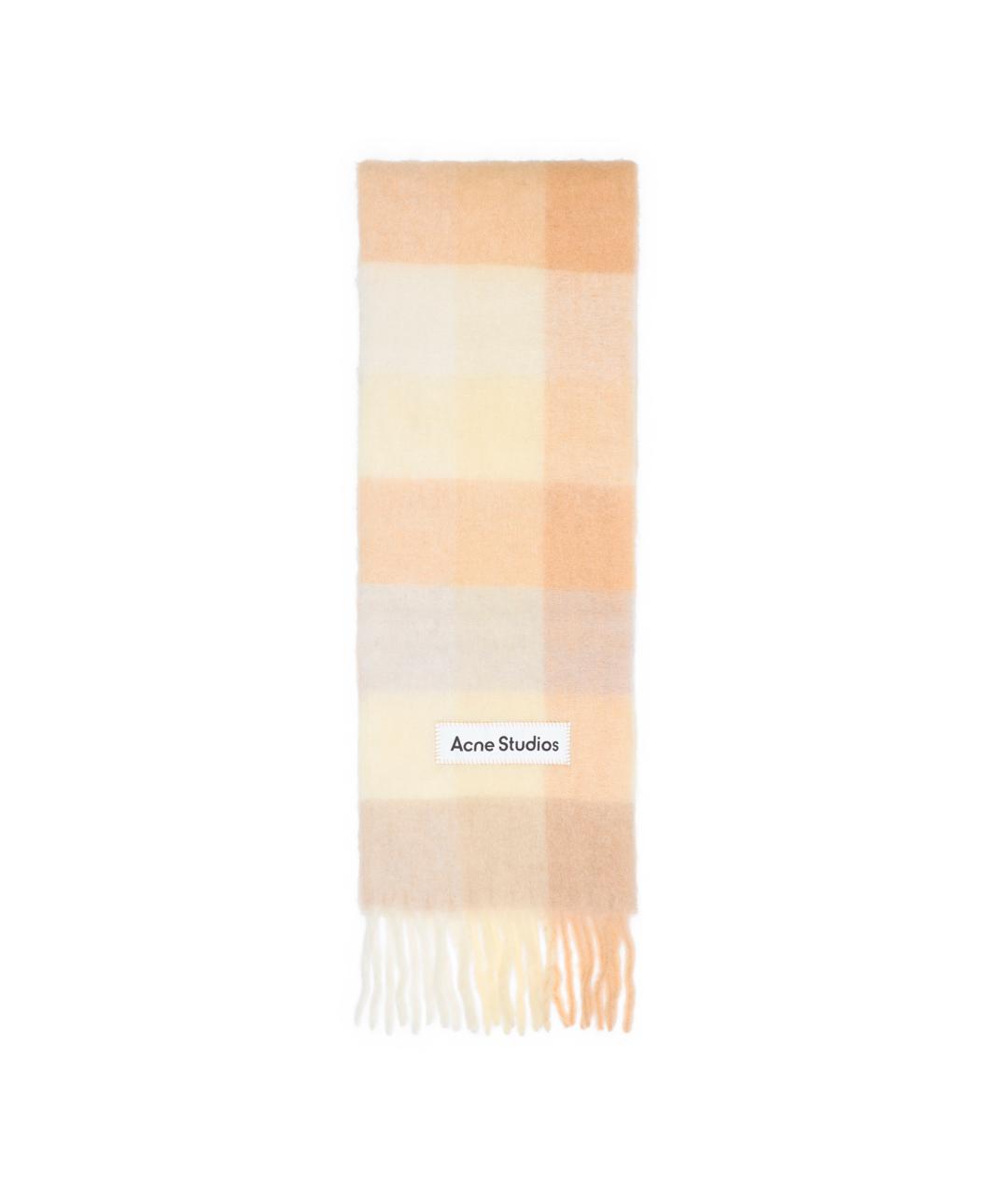 ACNE STUDIOS Бежевый шерстяной шарф, фото 1