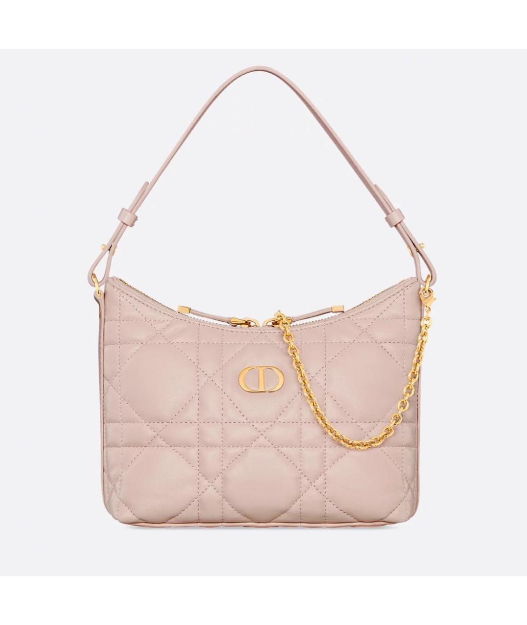CHRISTIAN DIOR Розовая кожаная сумка с короткими ручками, фото 5