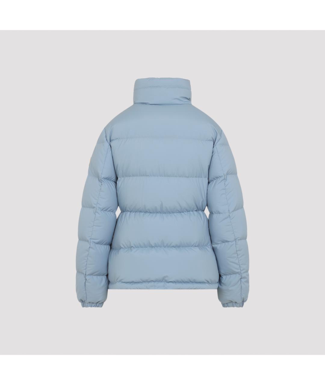 MONCLER Голубой полиэстеровый пуховик, фото 2