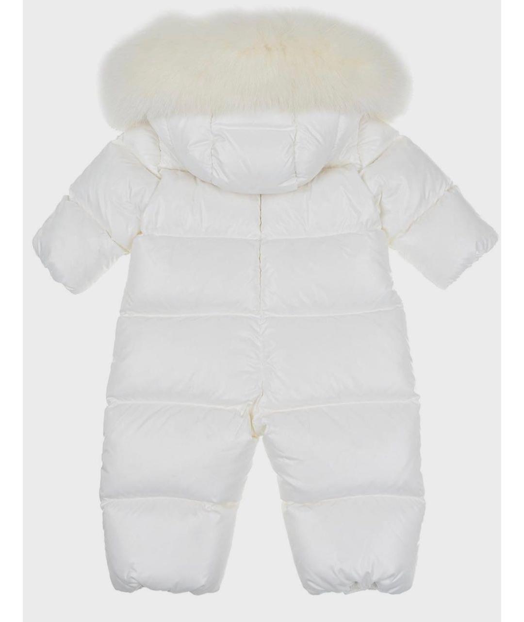 MONCLER KIDS Белый комбинезон, фото 2