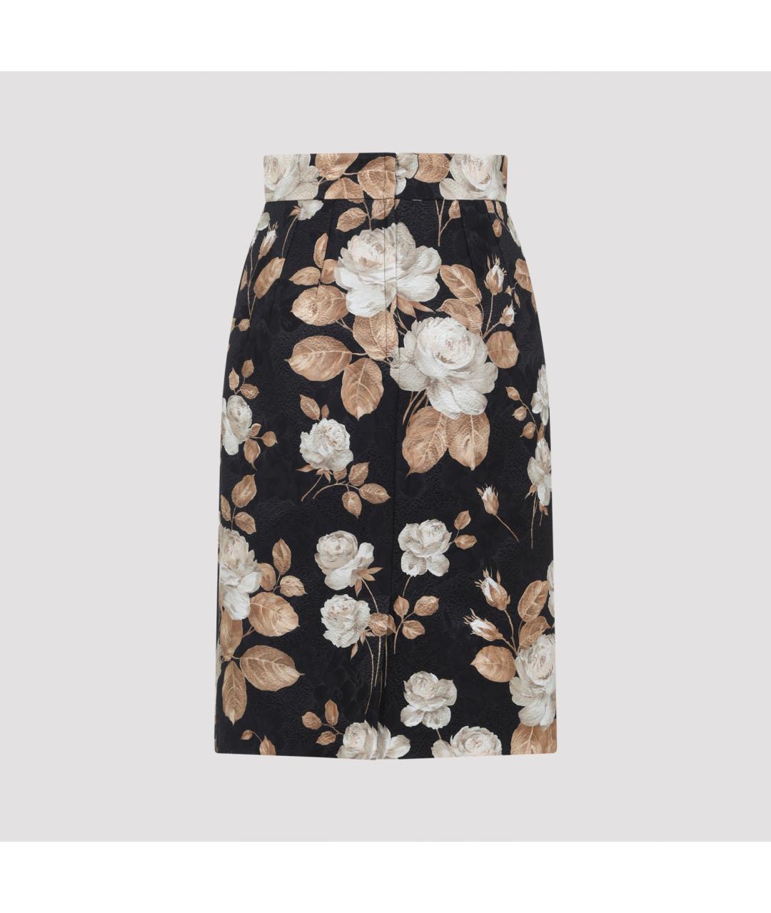 DOLCE&GABBANA Мульти хлопковая юбка миди, фото 2