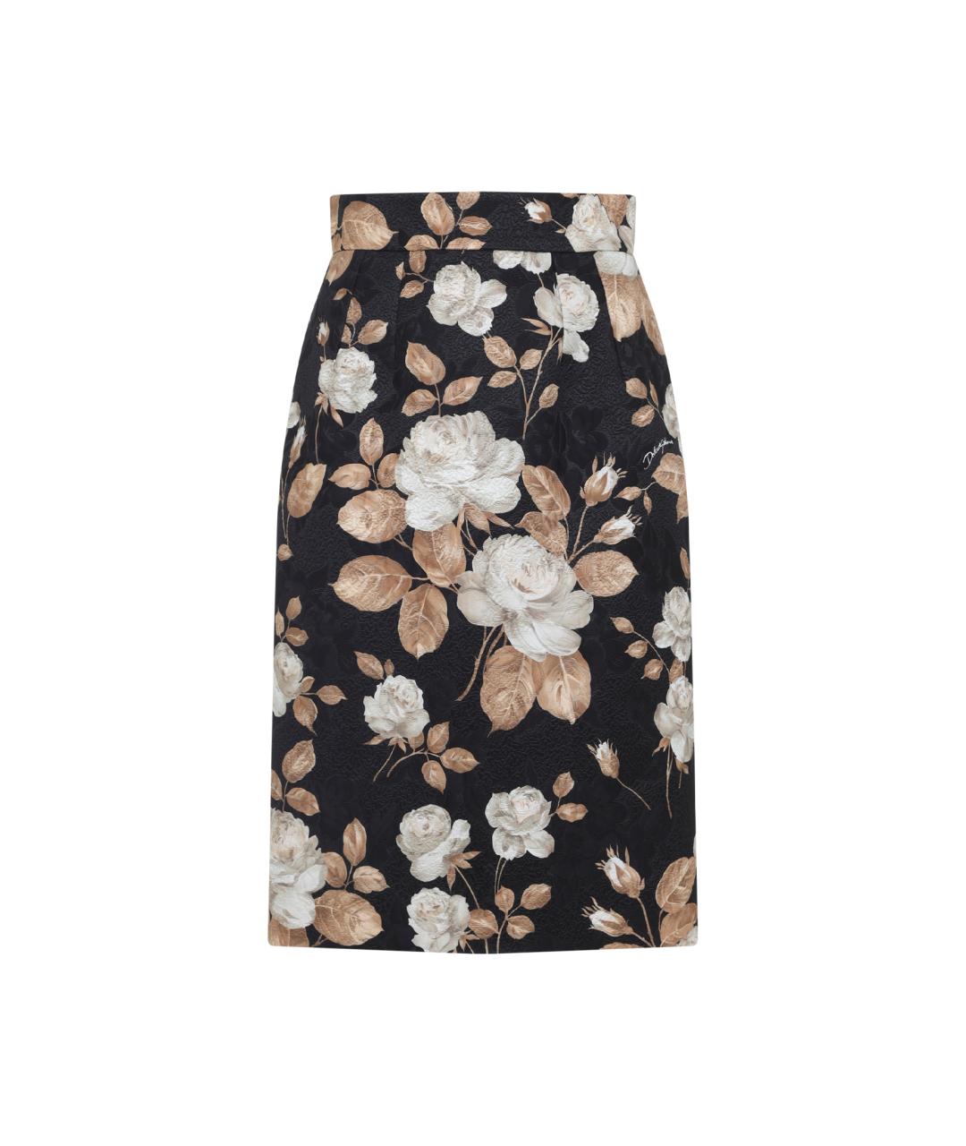 DOLCE&GABBANA Мульти хлопковая юбка миди, фото 1
