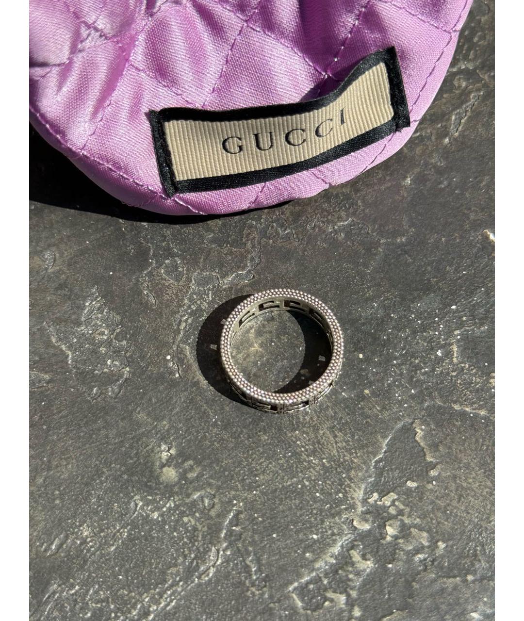 GUCCI Серебряное серебряное кольцо, фото 3