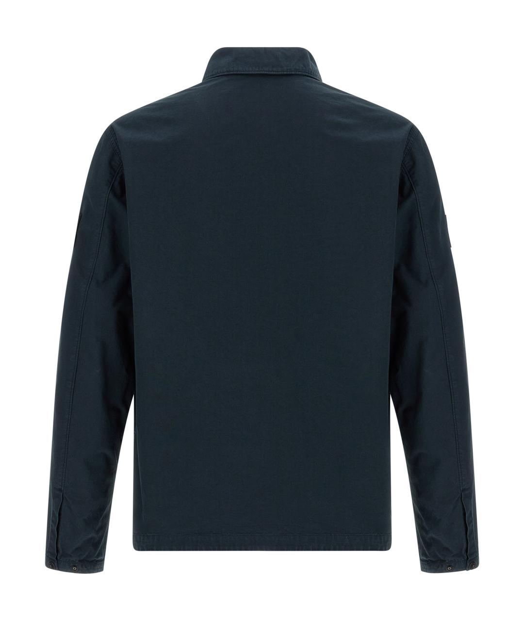 STONE ISLAND Синяя хлопковая кэжуал рубашка, фото 2
