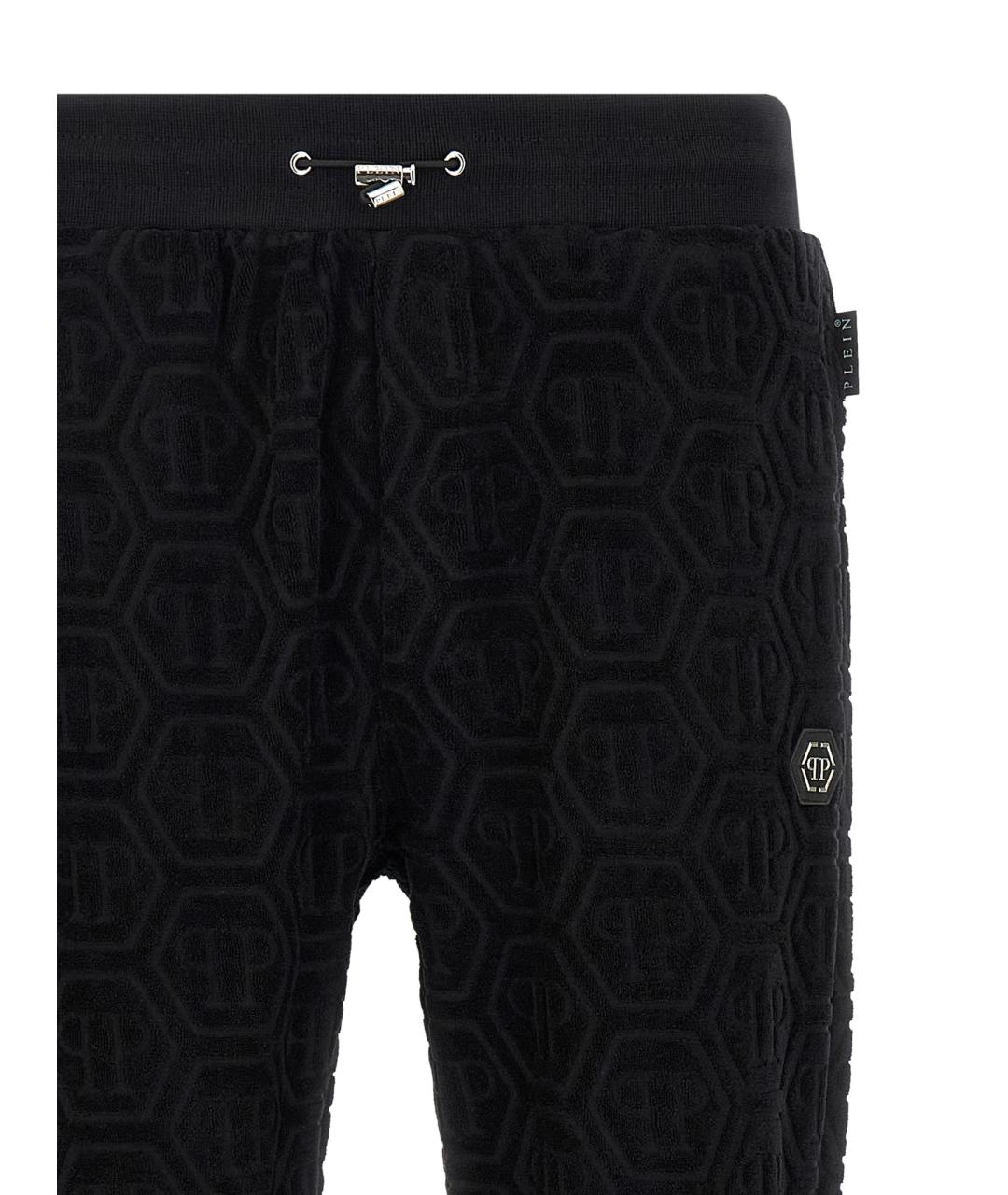 PHILIPP PLEIN Черные хлопковые повседневные брюки, фото 3