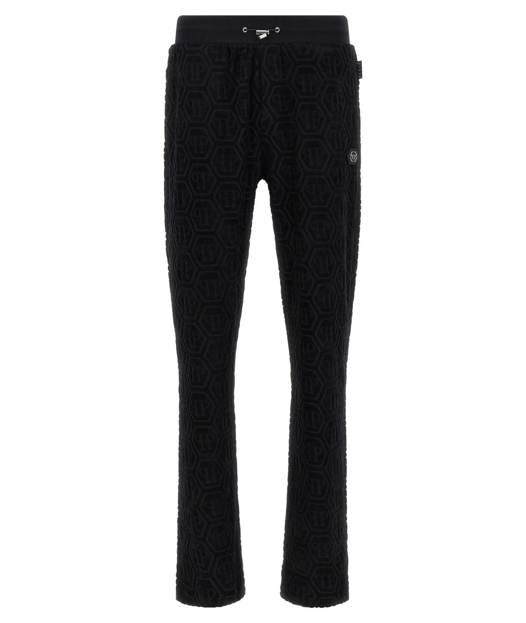 PHILIPP PLEIN Черные хлопковые повседневные брюки, фото 1