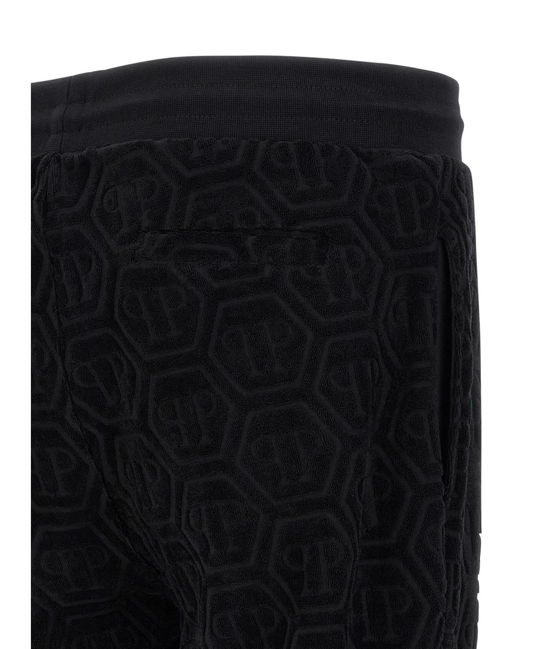 PHILIPP PLEIN Черные хлопковые повседневные брюки, фото 4