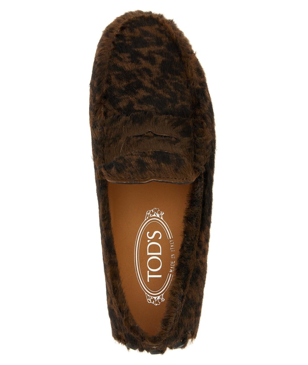 TOD'S Коричневые кожаные мокасины, фото 4