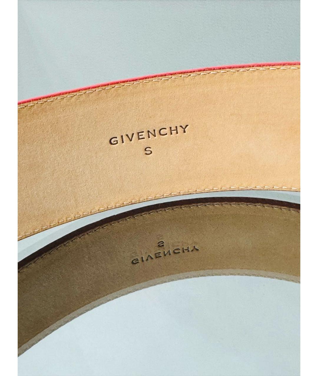 GIVENCHY Красный кожаный ремень, фото 4