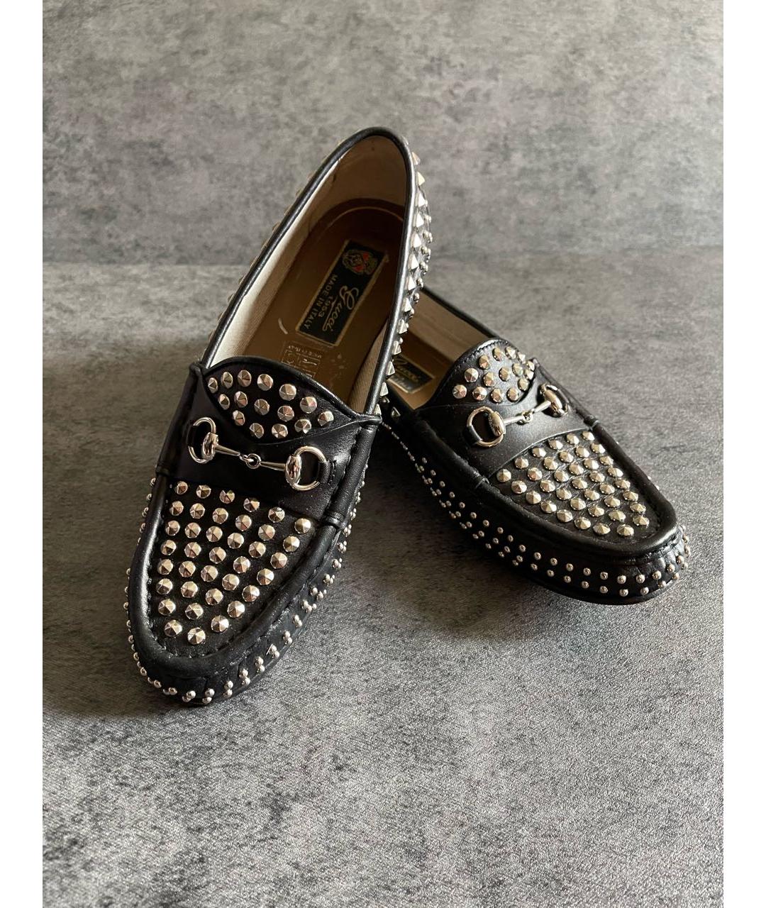 GUCCI Черные кожаные лоферы, фото 5