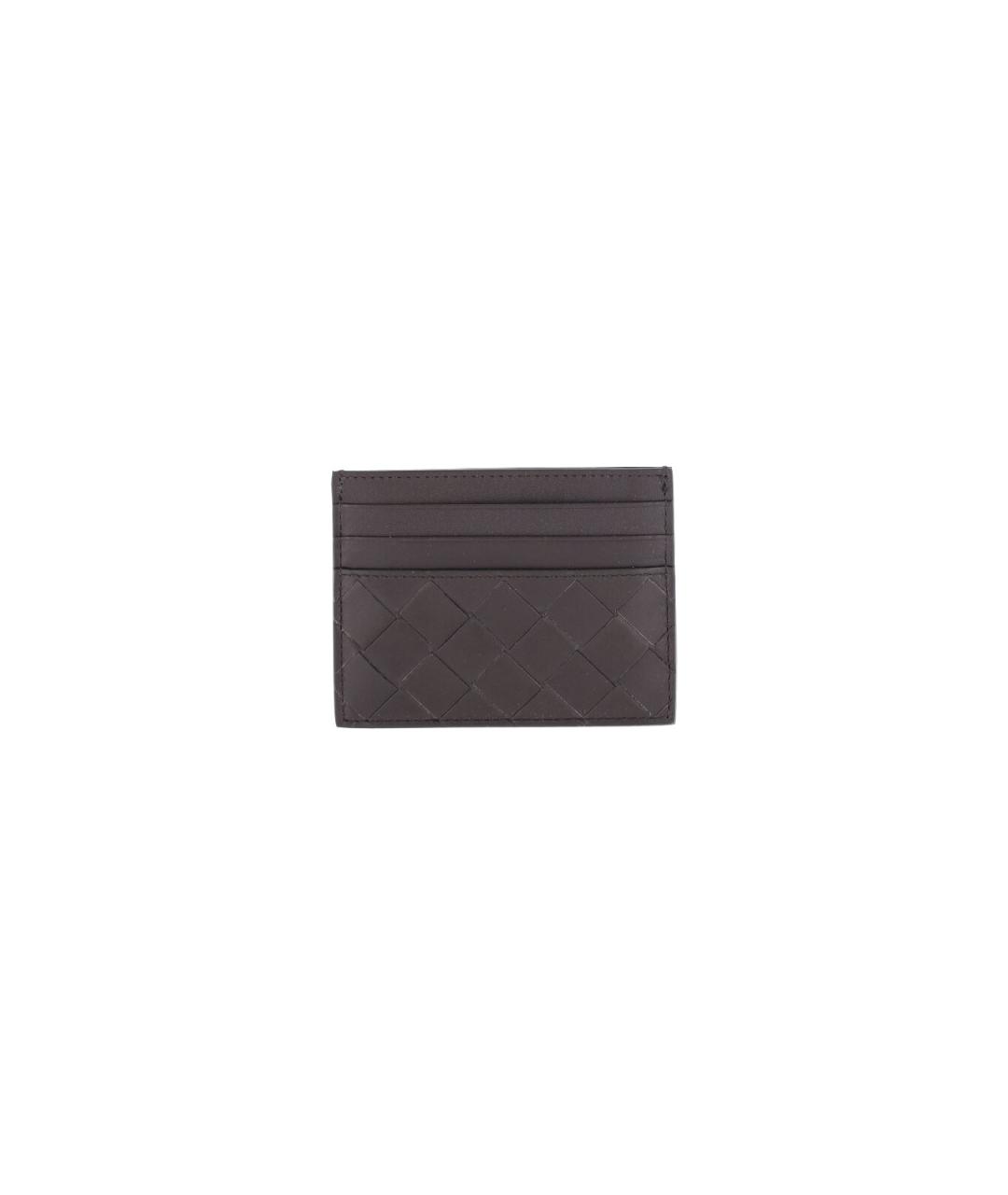 BOTTEGA VENETA Коричневый кожаный кардхолдер, фото 1