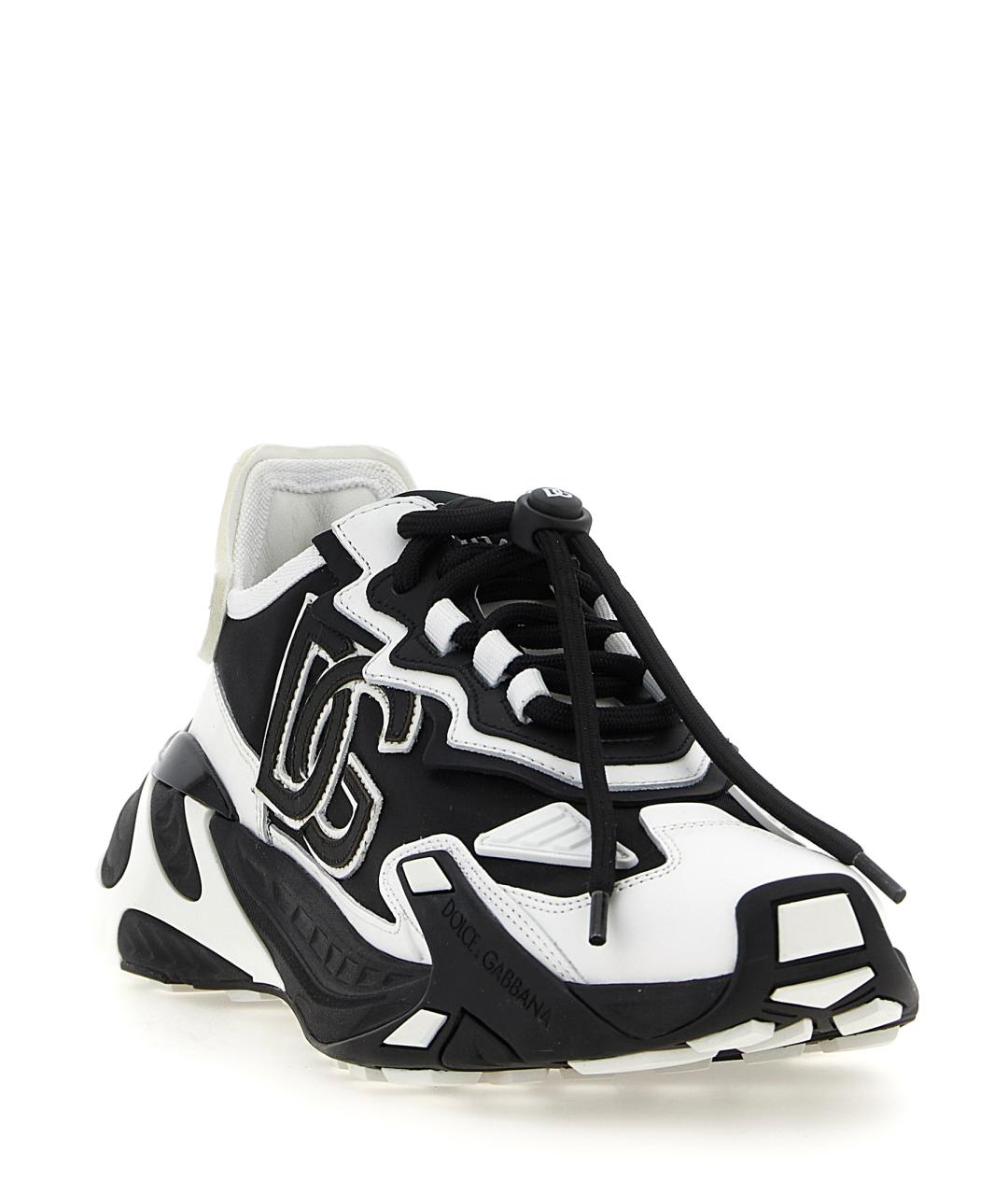 DOLCE&GABBANA Черные синтетические низкие кроссовки / кеды, фото 2