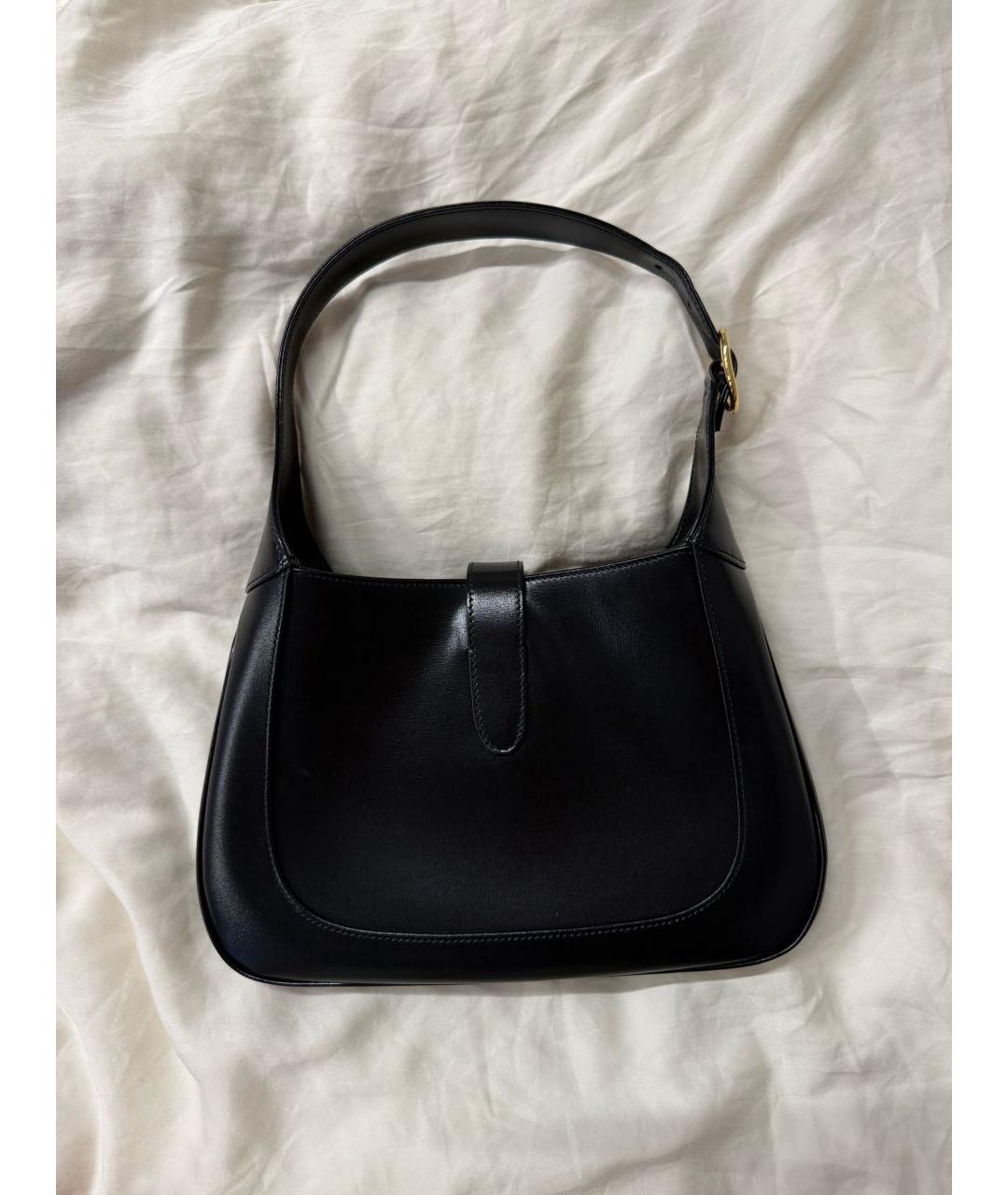 GUCCI Черная кожаная сумка с короткими ручками, фото 3