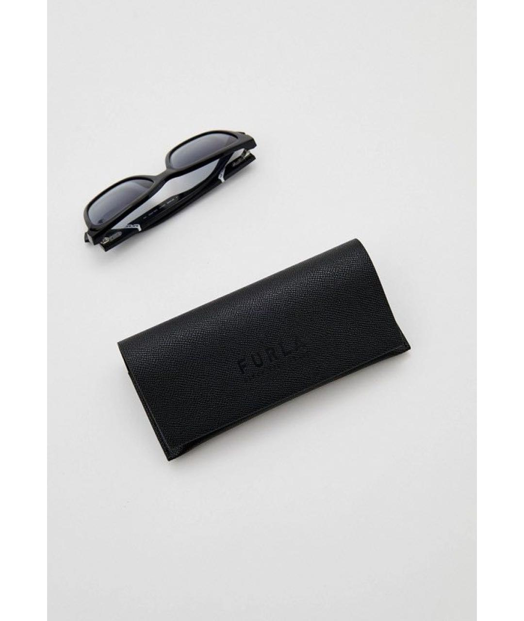 FURLA Черные пластиковые солнцезащитные очки, фото 4