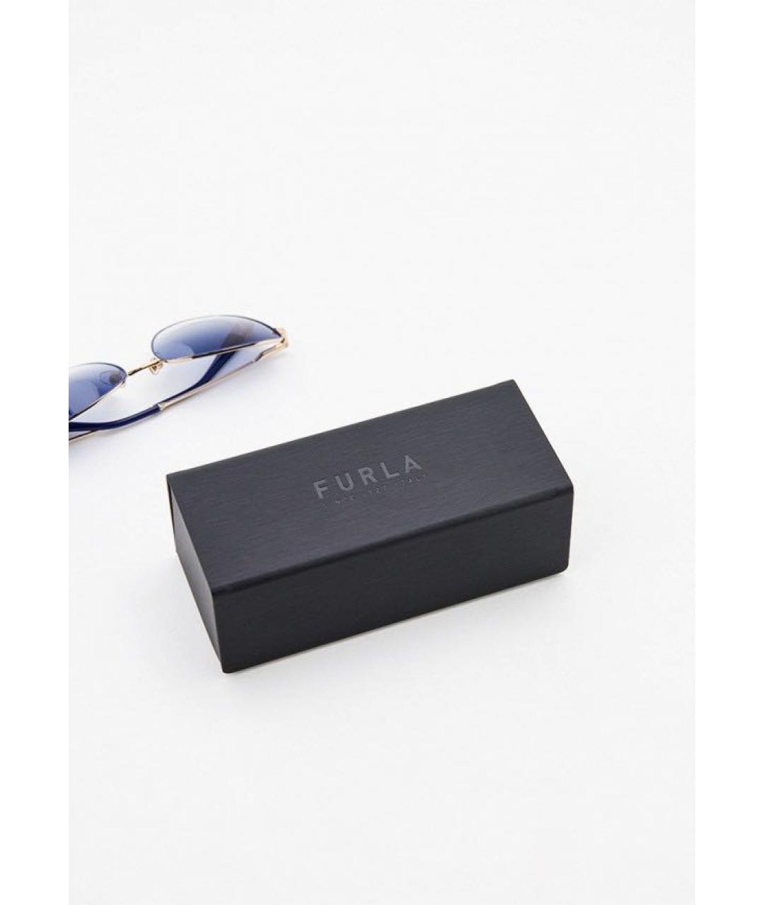 FURLA Синие металлические солнцезащитные очки, фото 4
