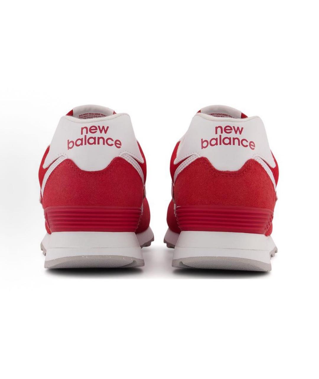 NEW BALANCE Красные замшевые низкие кроссовки / кеды, фото 4