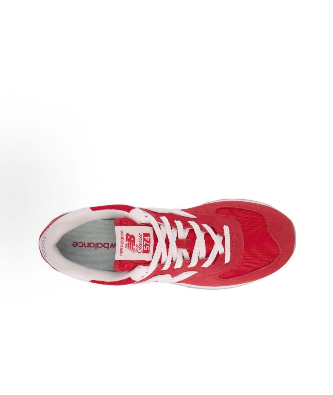 NEW BALANCE Красные замшевые низкие кроссовки / кеды, фото 3