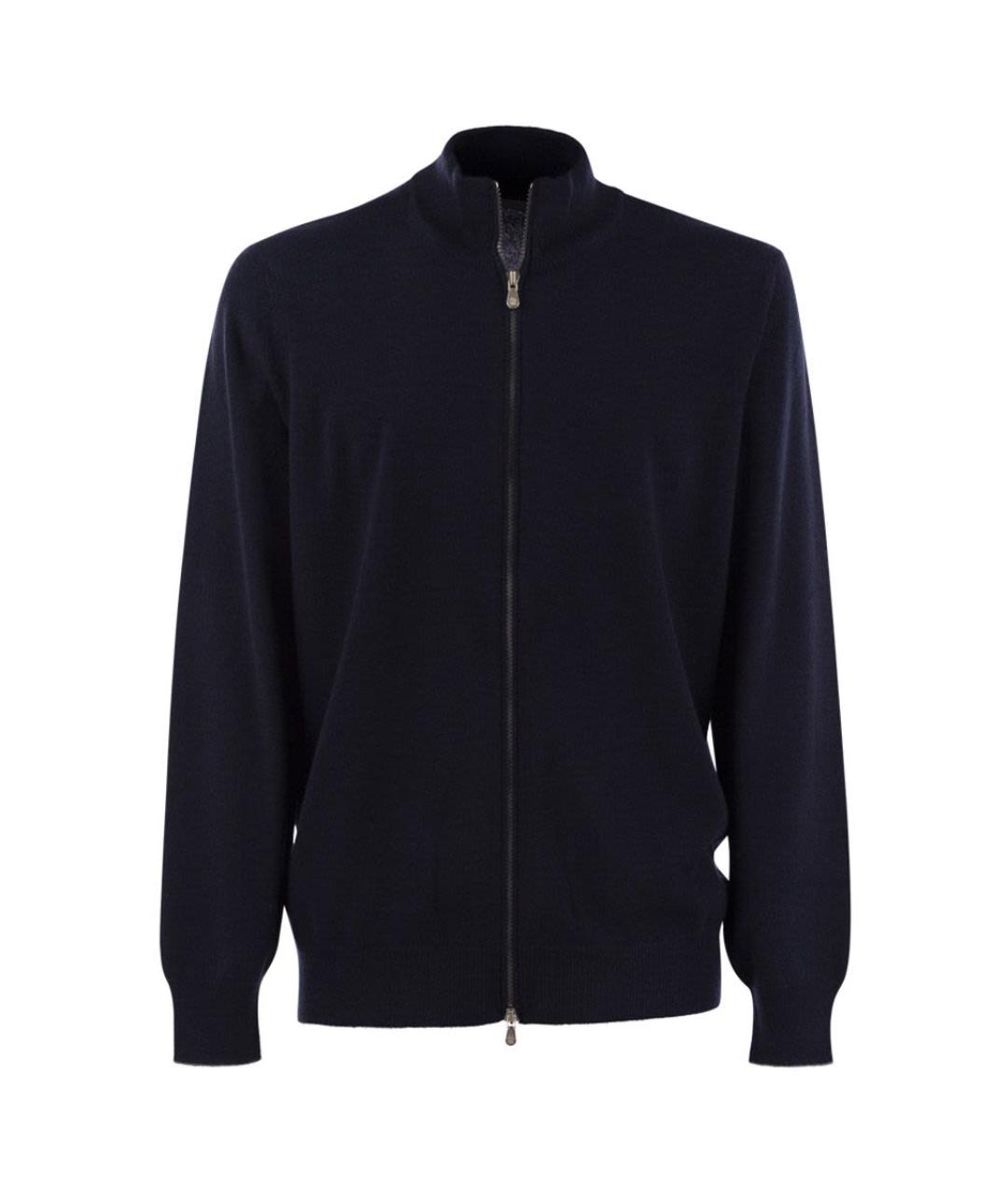 BRUNELLO CUCINELLI Темно-синий кашемировый кардиган, фото 1