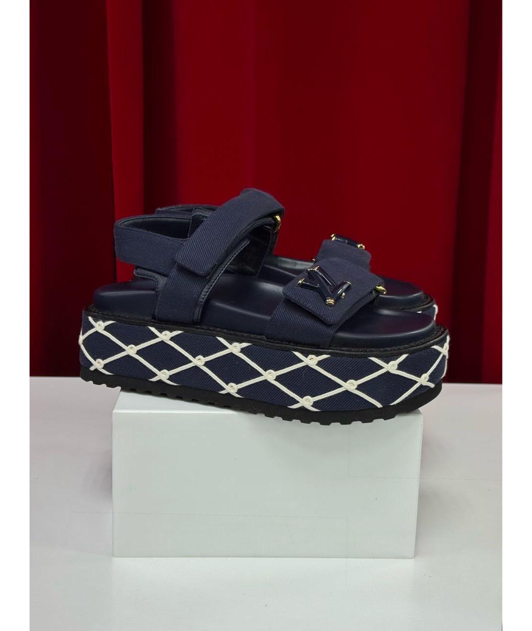 LOUIS VUITTON Синие сандалии, фото 6