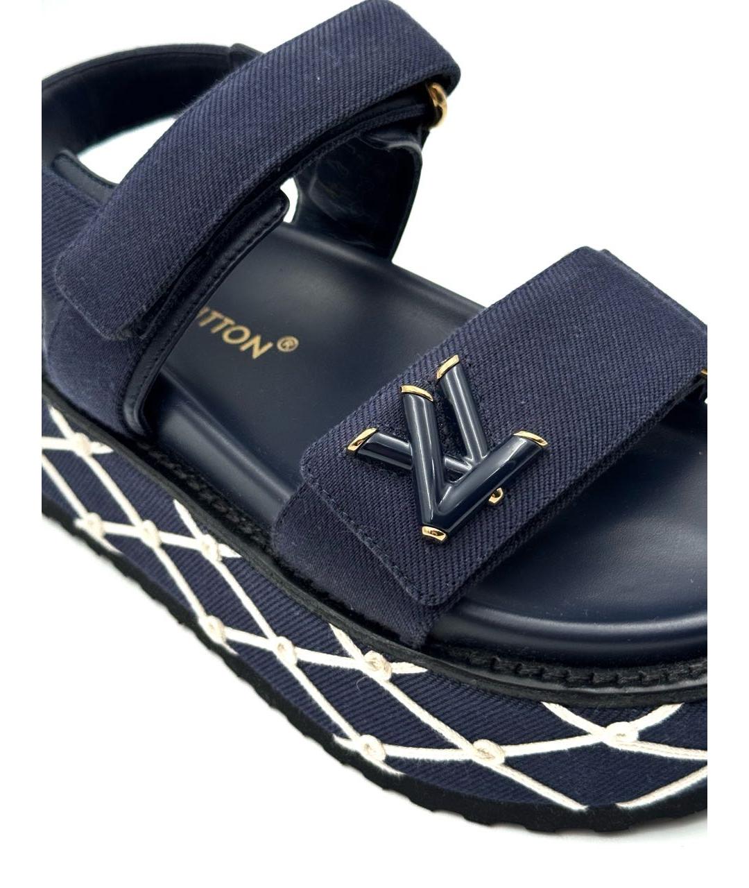 LOUIS VUITTON Синие сандалии, фото 5