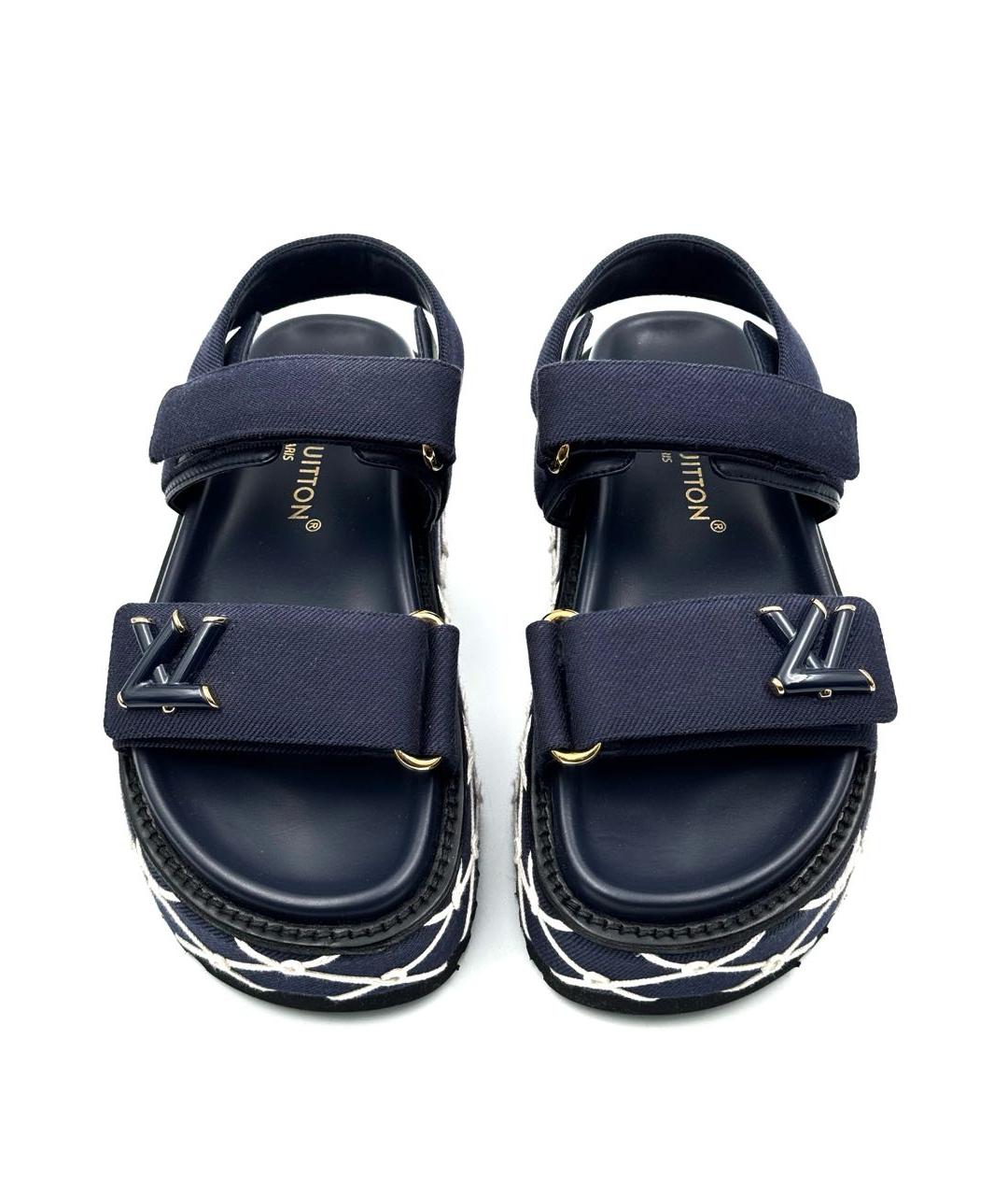 LOUIS VUITTON Синие сандалии, фото 3