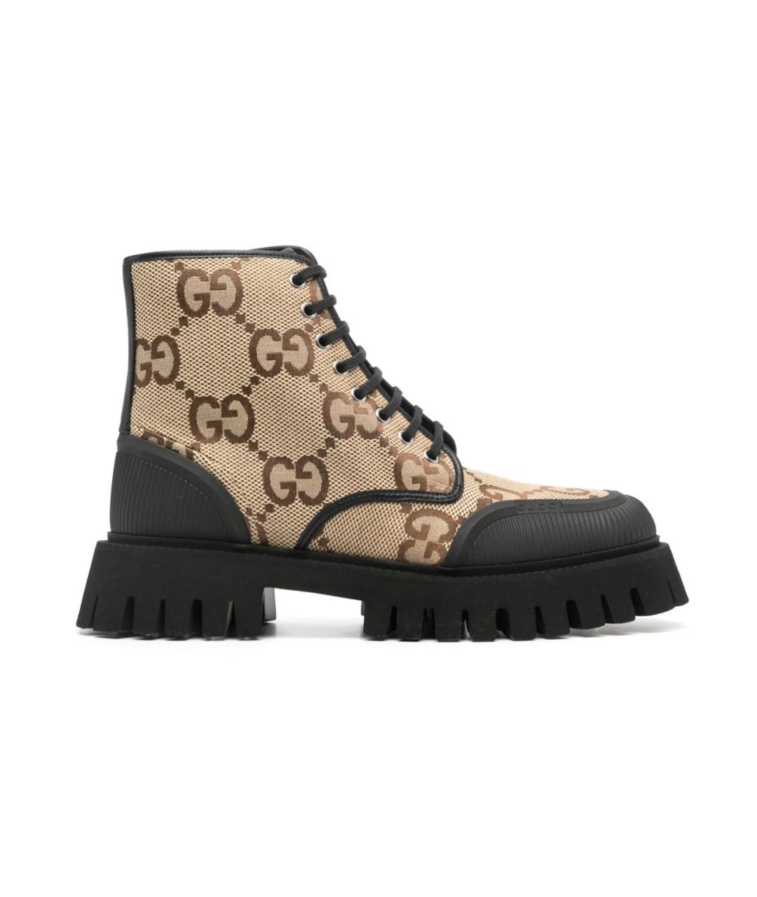 GUCCI Бежевые ботинки, фото 1