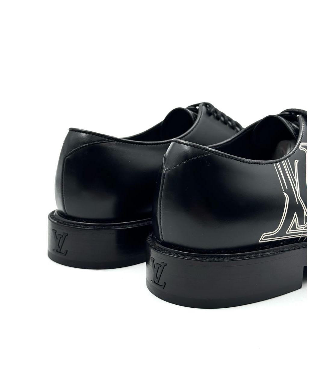 LOUIS VUITTON Черные кожаные лоферы, фото 8