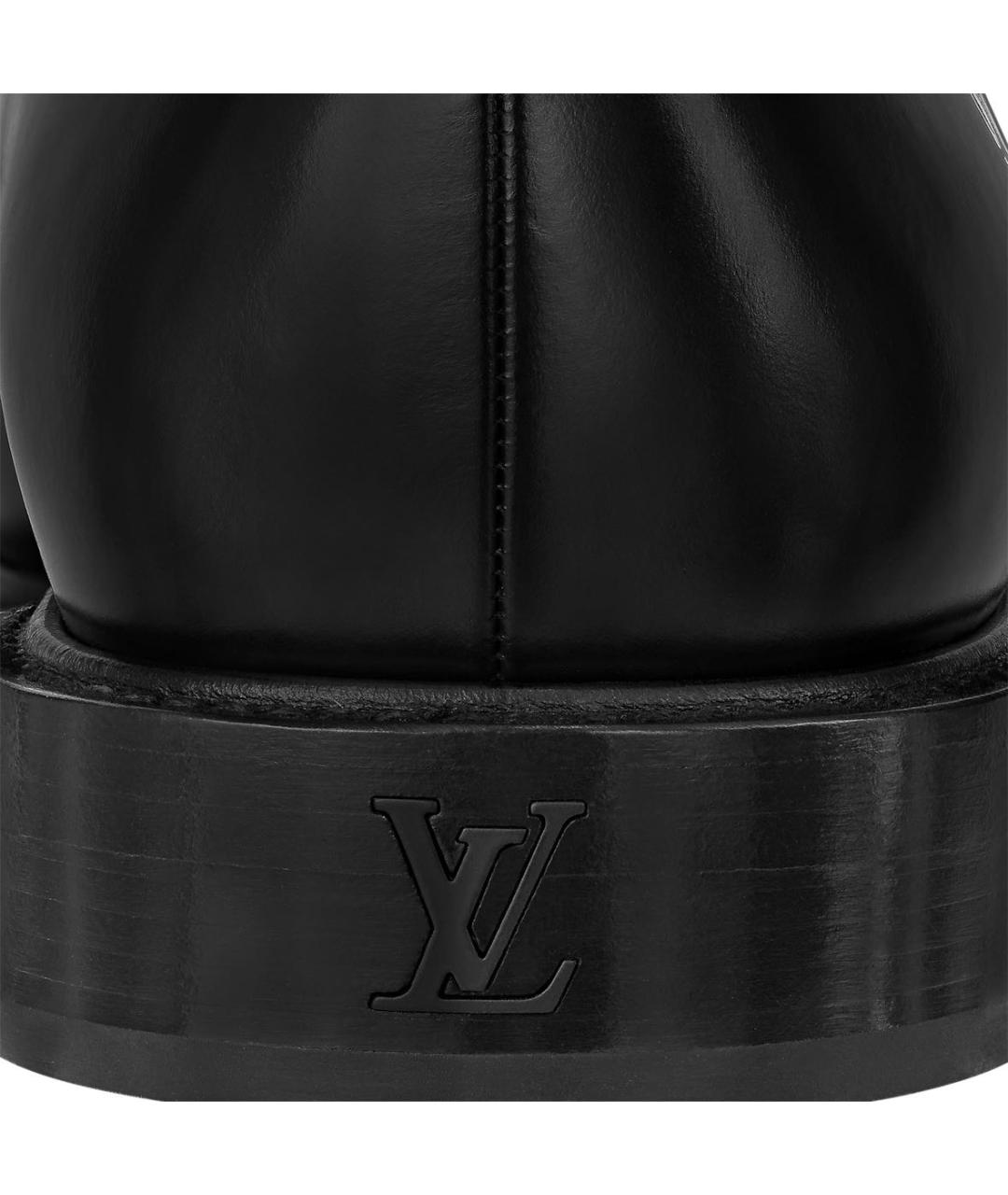 LOUIS VUITTON Черные кожаные лоферы, фото 5