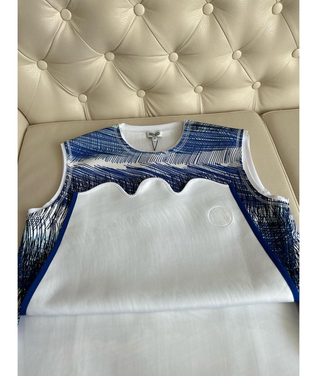 KENZO Синяя полиуретановая футболка, фото 7