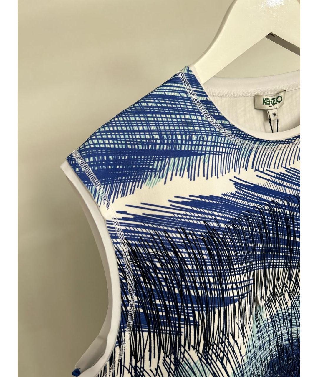 KENZO Синяя полиуретановая футболка, фото 4