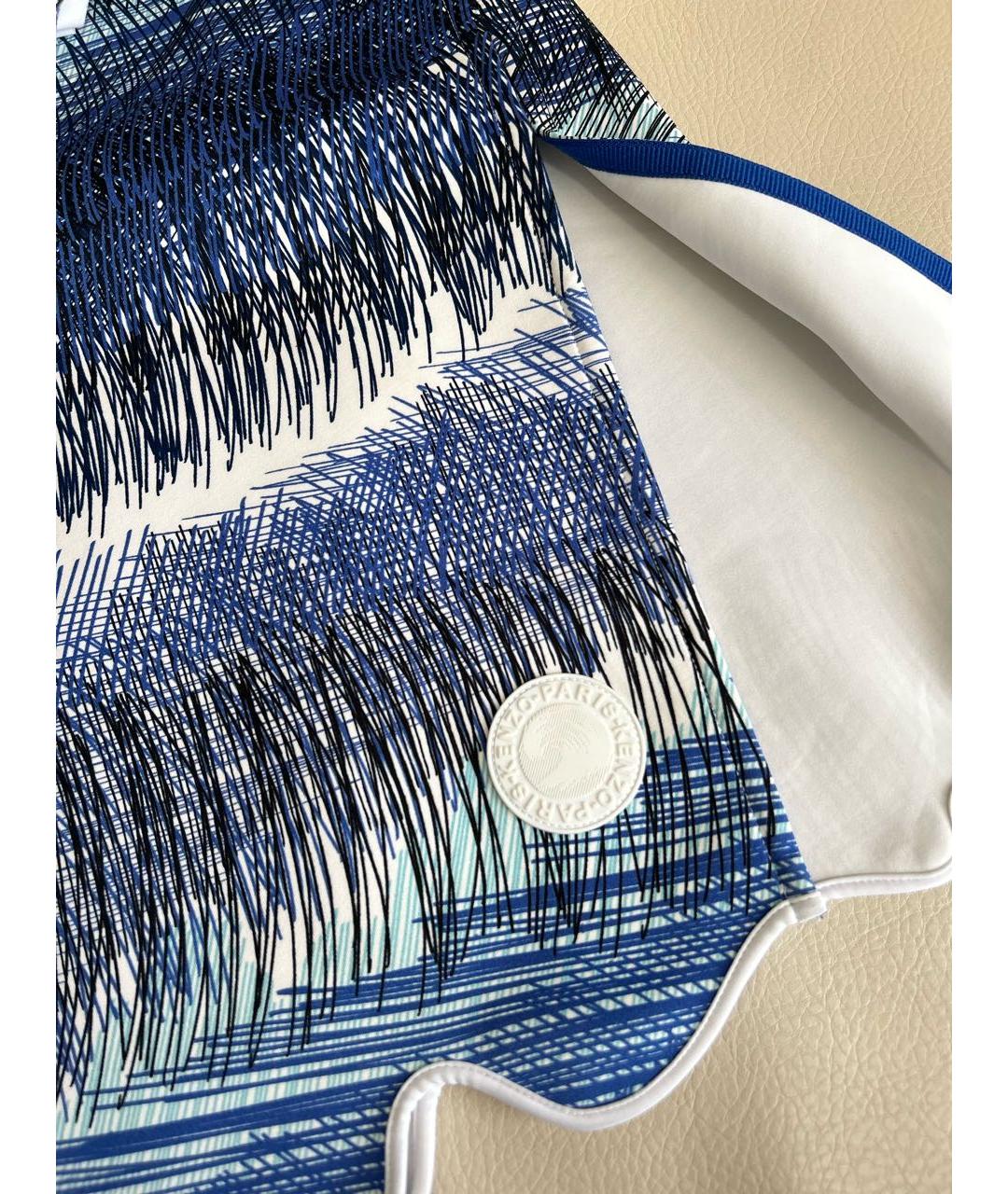 KENZO Синяя полиуретановая футболка, фото 6