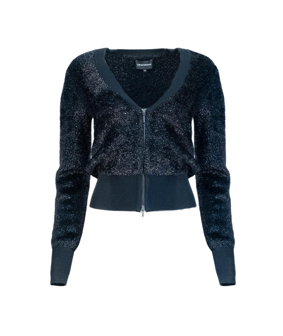 EMPORIO ARMANI Черный вискозный кардиган, фото 6