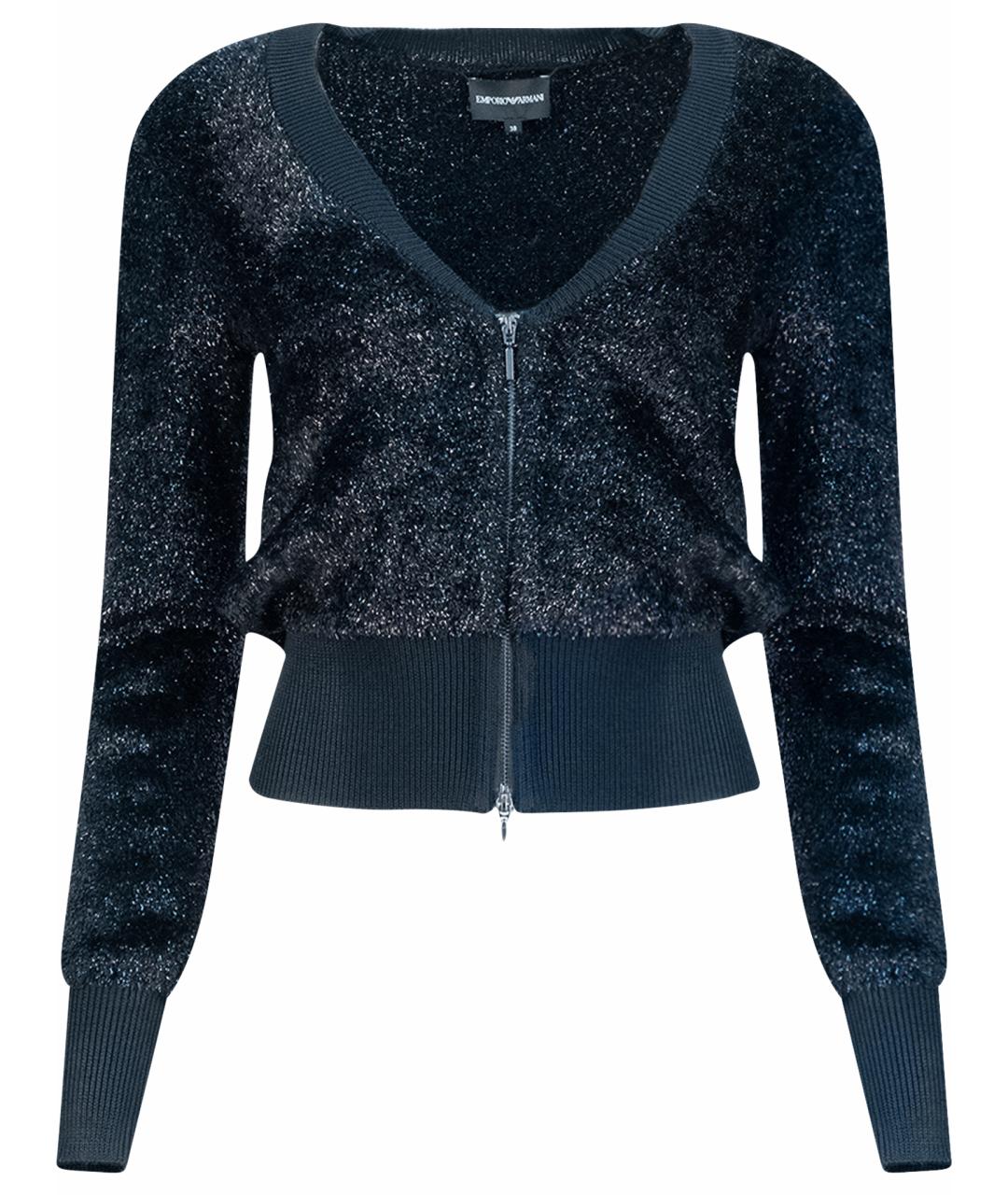 EMPORIO ARMANI Черный вискозный кардиган, фото 1