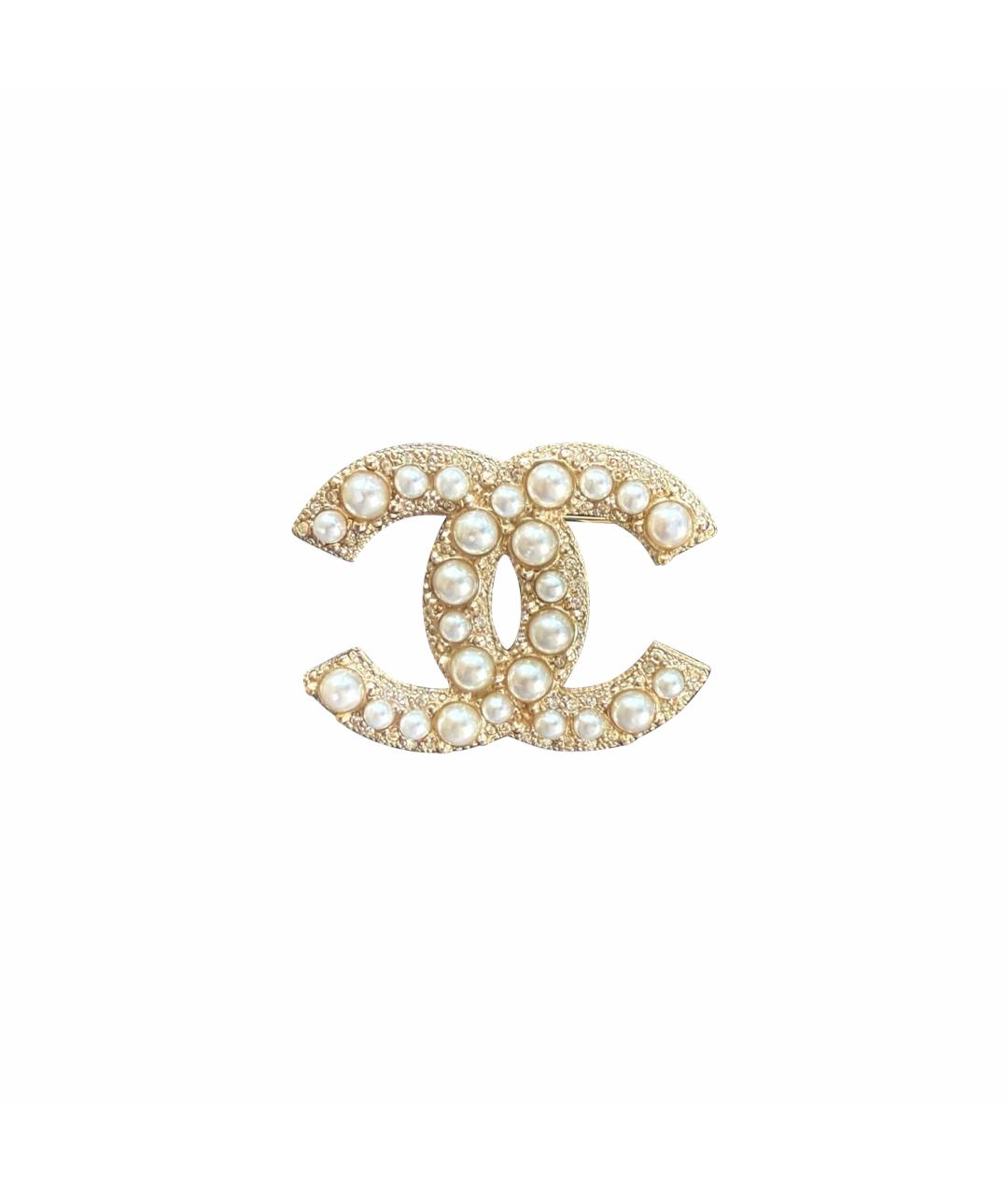 CHANEL Золотая металлическая булавка / брошь, фото 6
