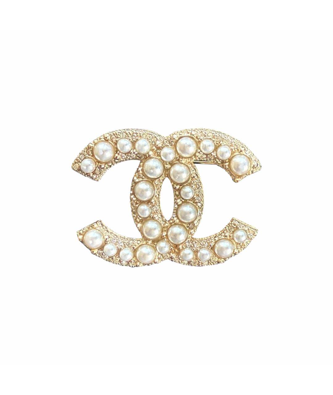 CHANEL Золотая металлическая булавка / брошь, фото 1