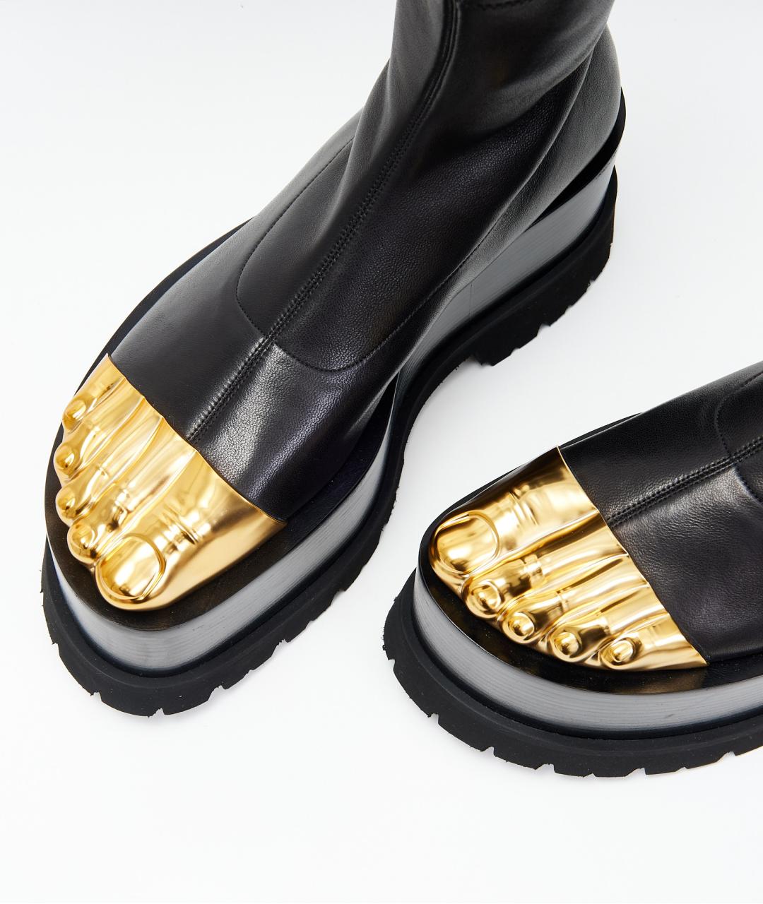 SCHIAPARELLI Черные кожаные ботинки, фото 5