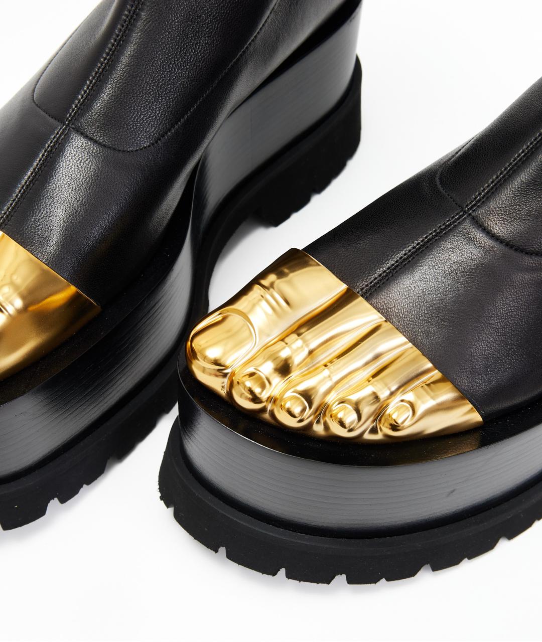 SCHIAPARELLI Черные кожаные ботинки, фото 6